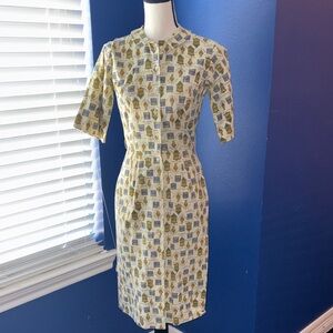 “Mid-Century Charm with a Whimsical Twist” – Handmade 1950s Shirtwaist Dress